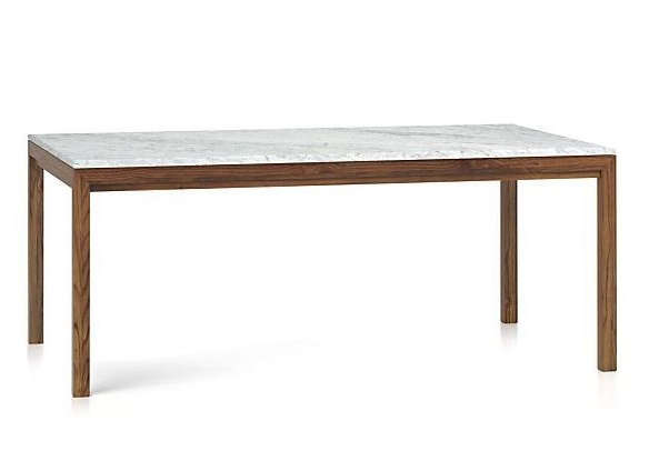 marble top/ elm base 72×42 dining table 8