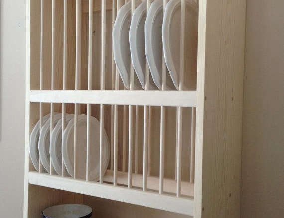 Wall Mounted Plate Rack With Shelf - Wall Mounted Plate Holder
