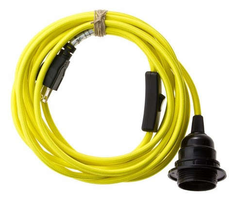 pendant light cord – neon yellow 8