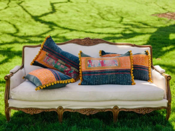 vintage hmong hand cross stitch pillow 8