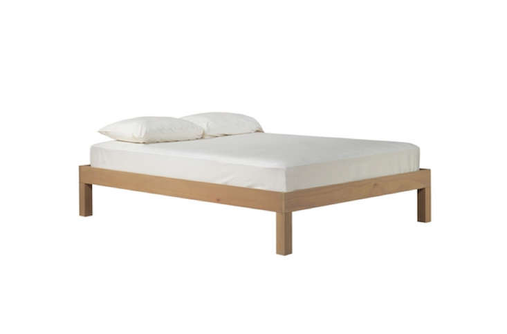 Solid Mahogany Natural Finish Bed Frame, Solid Wood Mahogany Bed Frame