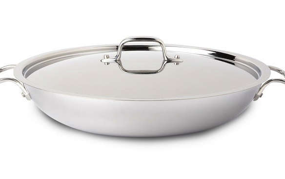 all clad stainless steel 13 in. paella pan 8
