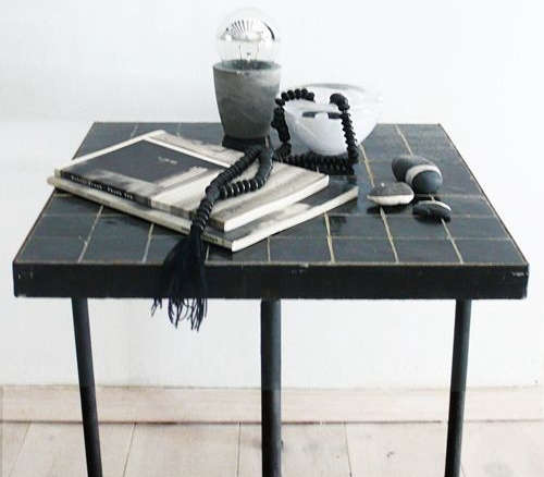 moroccan “zellij” side table – black 8