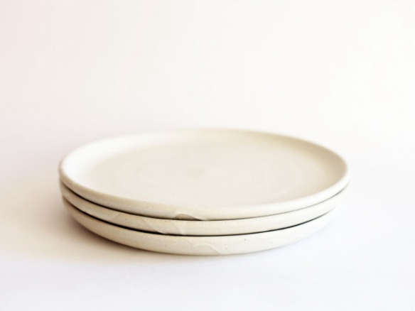 Shallow White Pitted Bowl portrait 6