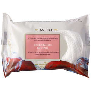 korres pomegranate cleansing & make up removing wipes 8