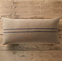 vintage stripe flour sack linen pillow cover 8