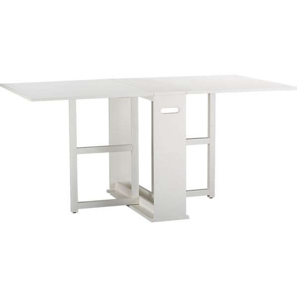 CTF Oak & White Colour Folding Expandable 2-4 Seater Dining Table with Gateleg