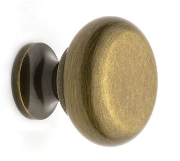 plain cabinet knob antique brass 8