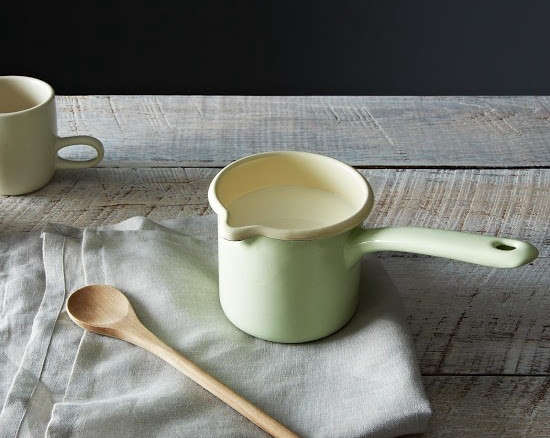 green enamel milk pot 8