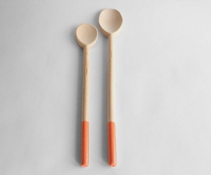 paint dipped mixing spoon set (sunset) 8
