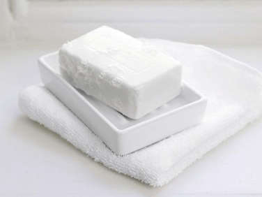 white company soap dish  
