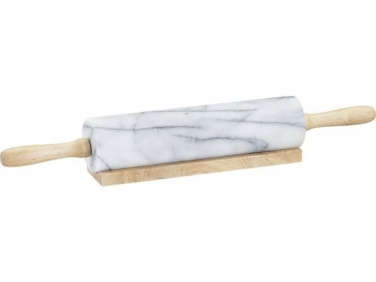 white marble rolling pin with stand  