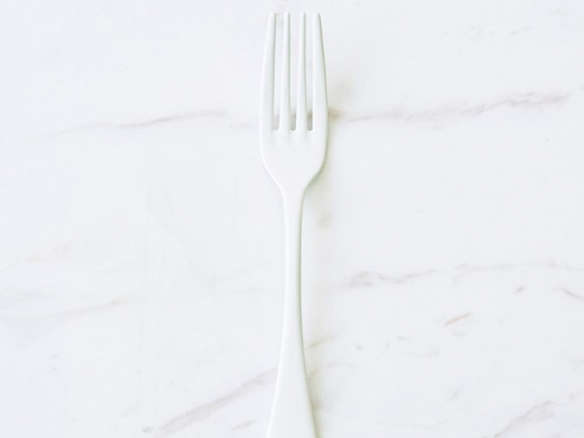 white enamel fork 8