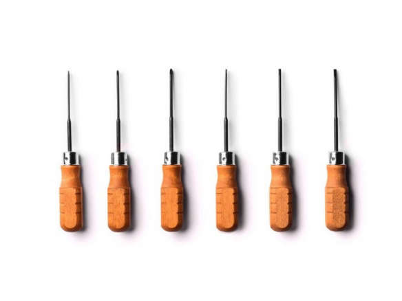 wood handled mini screwdriver set 8