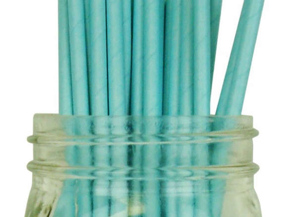 solid color party paper straws 8