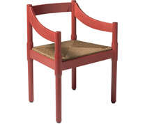carimate red chair with natural seat 8