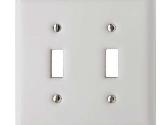 double toggle porcelain switchplate 8