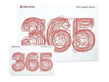 700 2013 typography calendar  