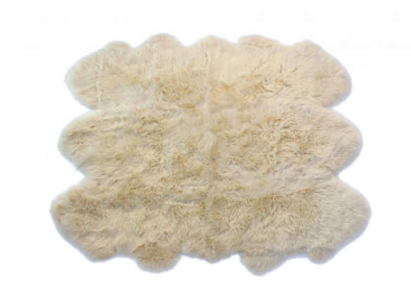 large ivory white sheepskin rug 8