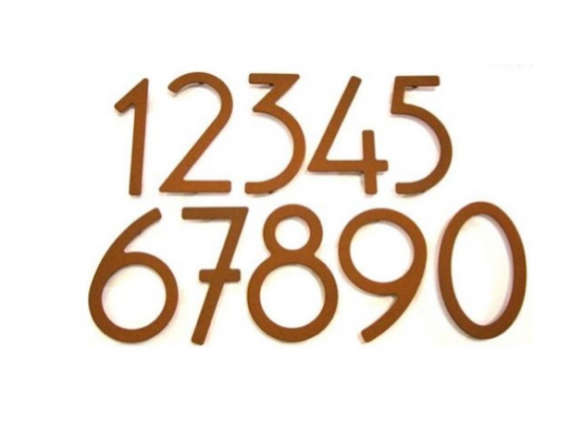700 brown art deco house numbers  
