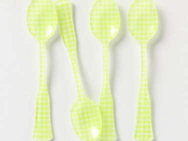 700 checkered spoons lime green  