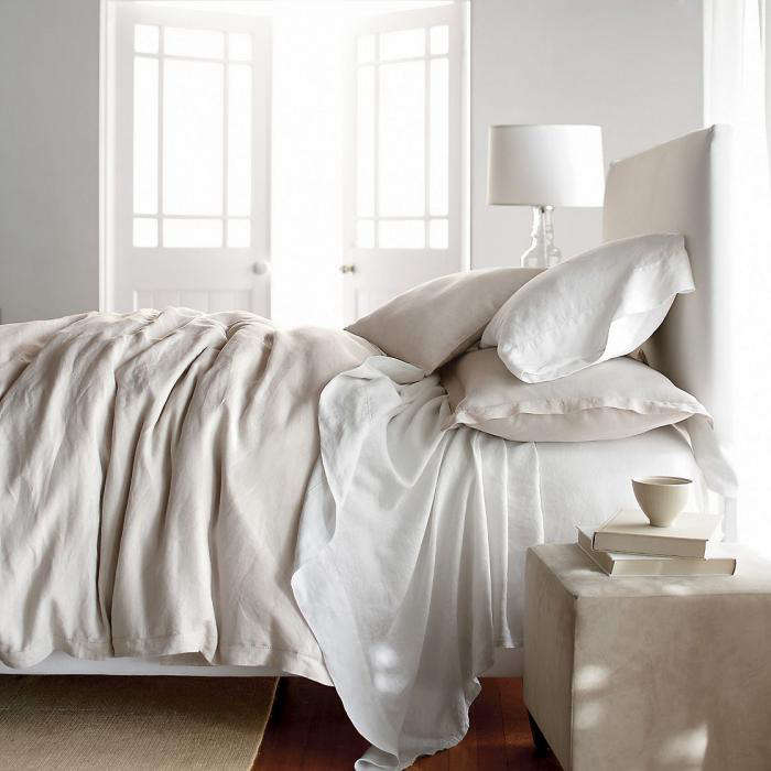 Comfort Wash Solid Linen Bedding, Solid Linen Duvet Cover