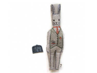 700 coral and tusk rabbit doll  