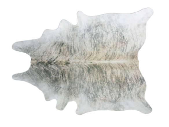cowhide rug grey & white brindle 8