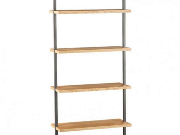 700 helix white oak 70 wall mounted bookcase  