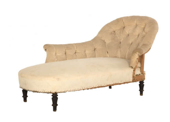 antique unupholstered chaise lounge 8