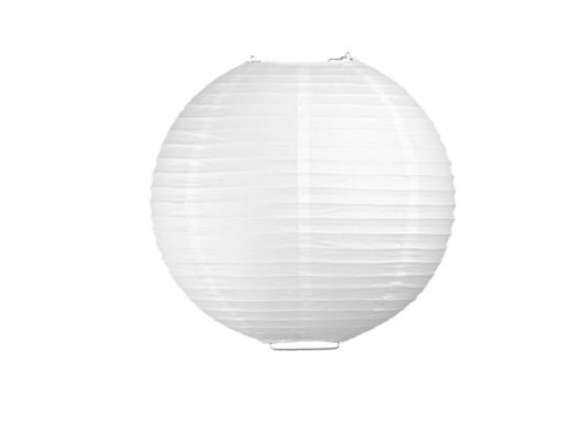 white 8 inch round premium paper lantern 8