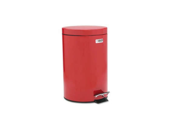 700 united receptacle red trash bin  