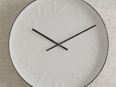 700 west elm wall clock classic silver design  