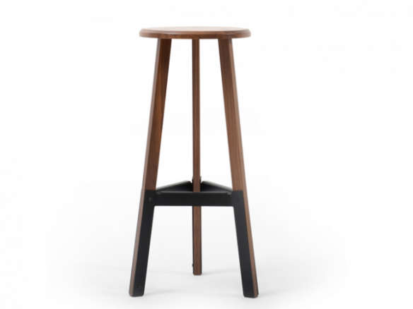700 wooden stool dark wood horne  