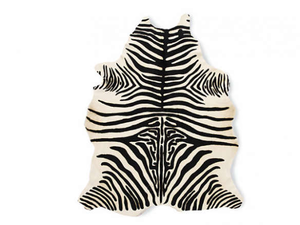 700 zebra cowhide rug  