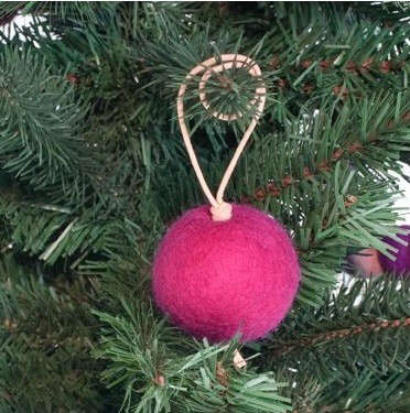 tufted wool ball ornament 8