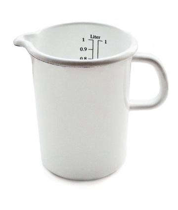 enamel measuring jug 8