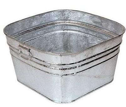 galvanized square wash tub 8