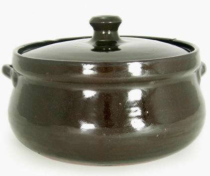 Bram Bean Pot - Round Covered Casserole, 2 qt. - Mocha Brown - Bram