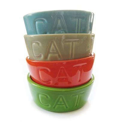 bauer pottery cat bowl 8