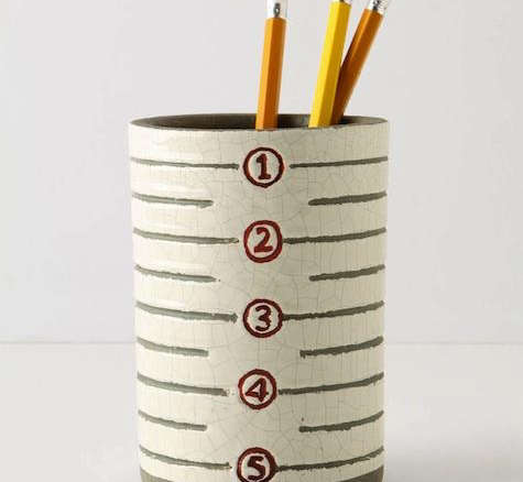inch marks pencil cup 8