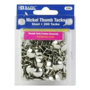 bazic nickel thumb tack 8
