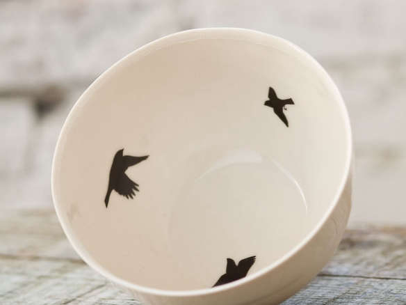 coe & waito porcelain bird bowl 8