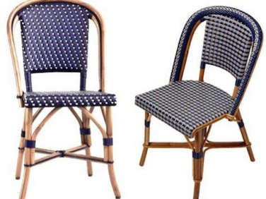 blue bistro chairs american country home  