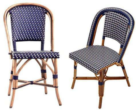blue bistro chairs american country home