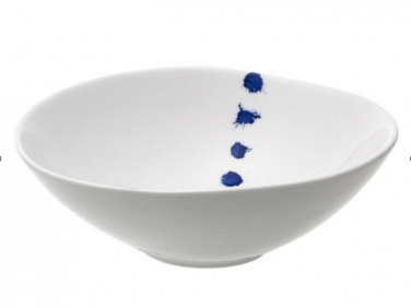 blue splattered plate  