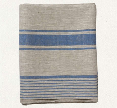 blue stripe tablecloth  