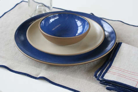 blue white heath tableware