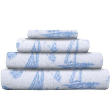 mono boat blue cotton jacquard bath towel 8