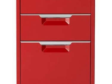 cb2 red file cabinet  